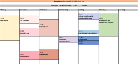 Wochenplan ESE 2024