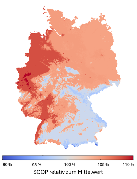 Verteilung von SCOP von Luft-Wasser-Wärmepumpen