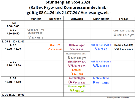  Stundenplan 