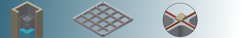 CAD drawing of a 2D thermal mesh sensor applied into a test facility simulating a part of the boiling water reactor  