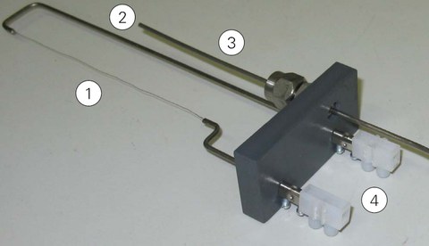 Hitzdrahtsonde zur Messung der Wärmeleitfähigkeit