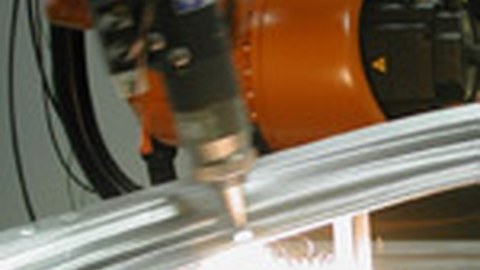 Laser beam welding with fiber laser and roboter 