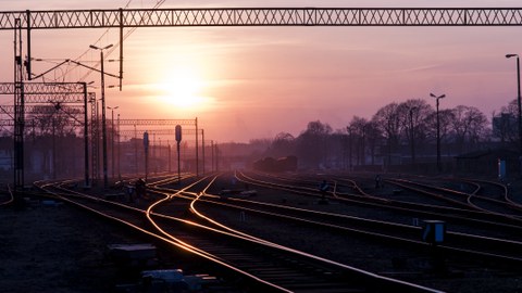 Train sunset