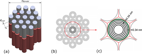 Querschnitt eines CNT-Bündels
