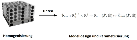 Homogenisierung tranversal-isotroper magnetisch aktiver Polymere