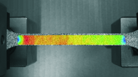 Digital image correlation for tensile specimen made of polypropylene