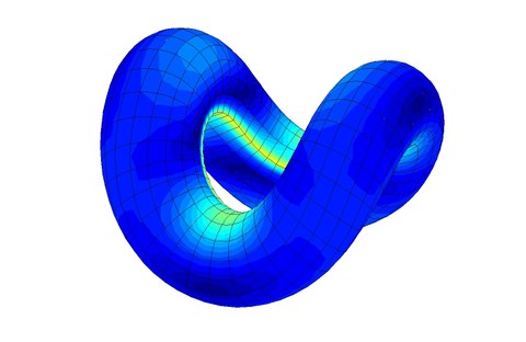 Simulation of the folding of a torus