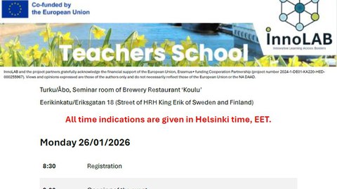 Vorschau auf das Programm der InnoLAB Teachers School 2026