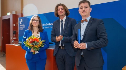 Dr. Sara Marchini wurde mit dem Preis für forschungs- und praxisbezogene Lehre der Fakultät Maschinenwesen der Technischen Universität Dresden ausgezeichnet. 
