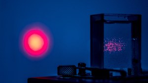Laser erleuchten Teilchen