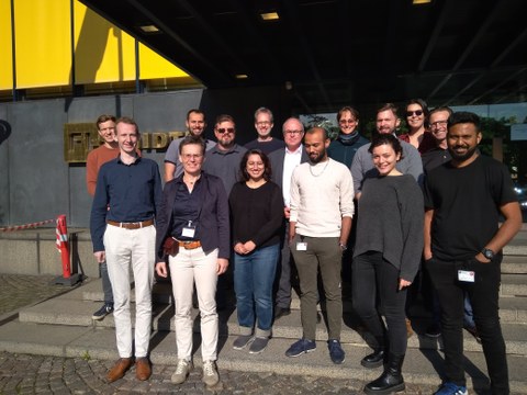 Group photo of the EU FlotSim project at FLSmidth in Copenhagen