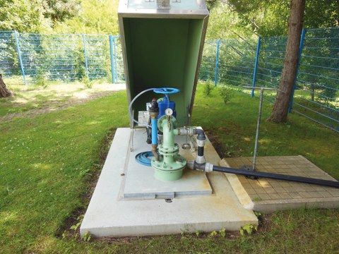 Tiefbrunnen eines Wasserwerks