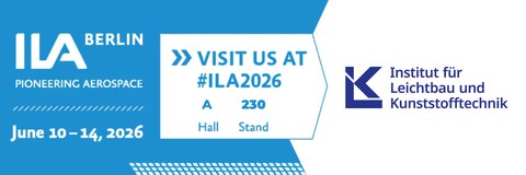 "ILA Berlin 2026 | Halle A, Stand 230" mit ILK-Logo.