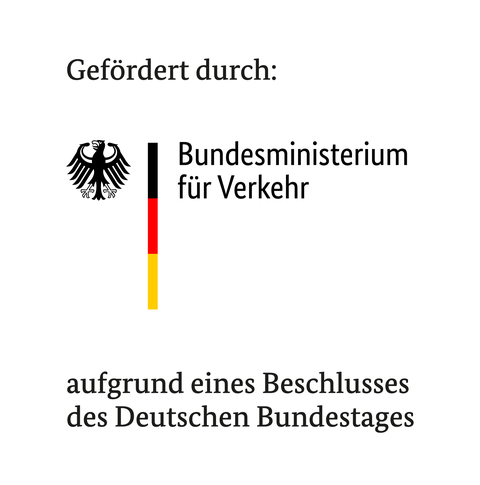 Förderlogo Bundesministerium für Verkehr.