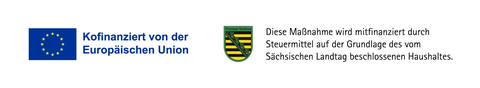 Förderlogos der EU und dem Freistaat Sachsen.