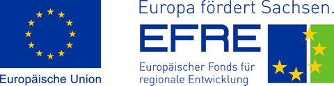 Logos der Europäischen Union und des Entwicklungsfonds EFRE.