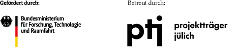 Förderlogos des BMFRT und PTJ