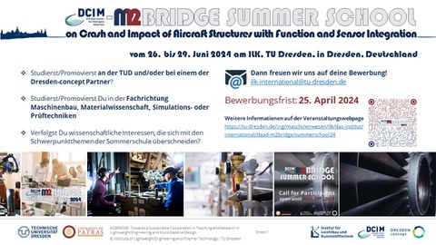 M2BRIDGE-DCIM summer school - Call for Participants