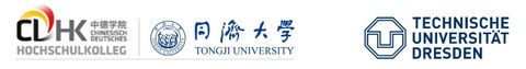 Logos. Tongji University, SDHK und TUD