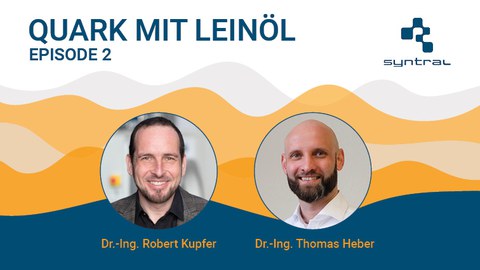 Visual von den zwei Rednern: Host Dr. Thomas Heber und Dr. Robert Kupfer.