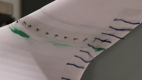 Ablösung am Winglet bei 5° Anstellwinkel, mit Wollfäden sichtbar gemacht