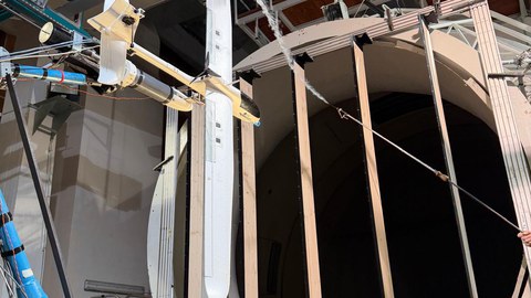 Versuchsaufbau im Windkanal für Testkampange mit Turbulence Solution
