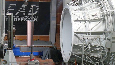 Aerodynamische Messungen am 1:1-Modell einer Mobilfunkantenne