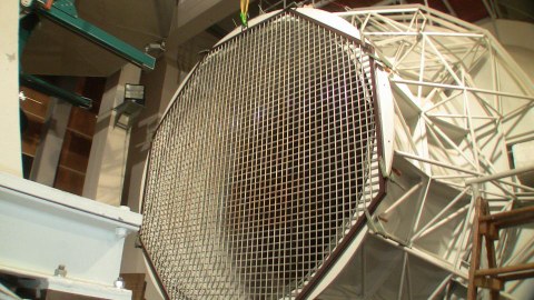 Turbulence grid in the wind tunnel nozzle