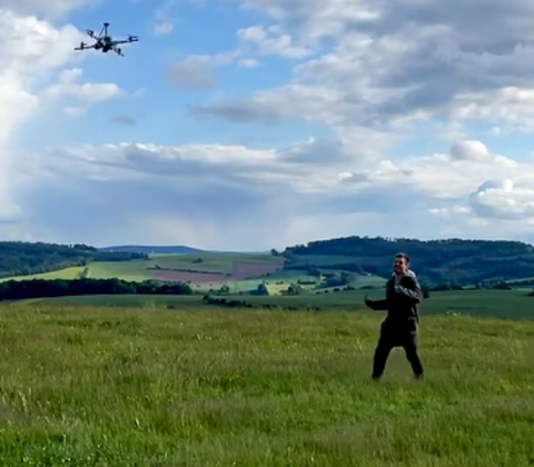 Quadrocopter im Flug