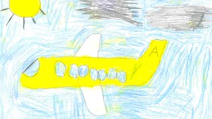 Kinderbild eines Flugzeugs