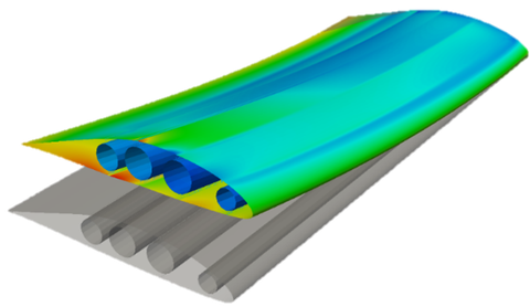 Finite Elemente Modell eines Kleinflugzeugflügels mit Holmröhren als strukturintegrierte Hochdruckwasserstofftanks