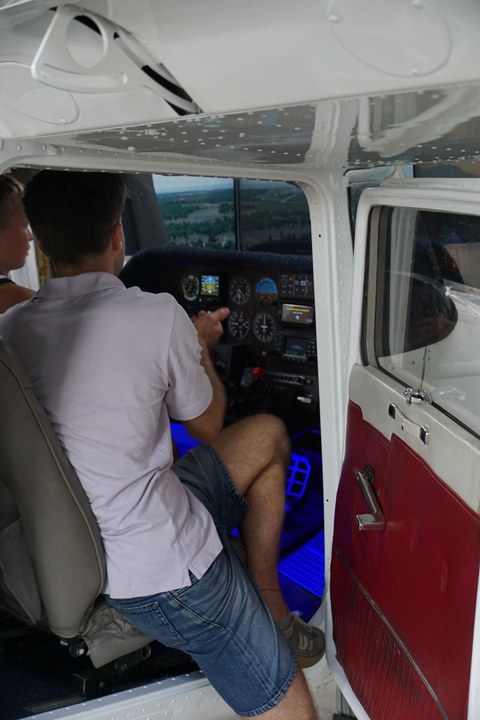 Flugsimulator in Aktion