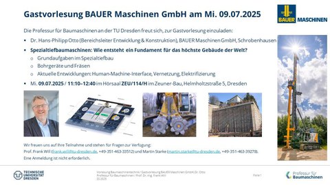 Vorlesungsreihe Baumaschinentechnik