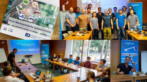 Daniel Jung spricht an der Professur für Fluid-Mechatronische Systemtechnik über die Chancen der Digitalisierung für die Bildung