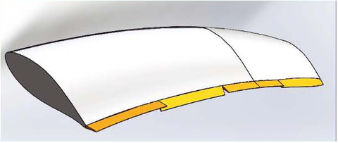 Hinterkantenklappen am Rotorblatt einer WEA