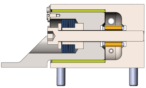 Schnittansicht Hochlast-Aktor Prototyp 1