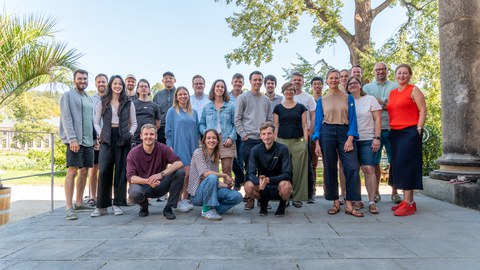 Das Team zeigt sich beim Retreat auf dem Design Campus Dresden