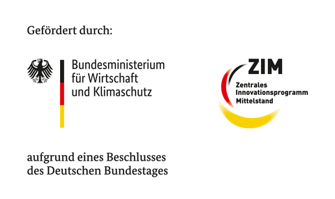 Logo der Fördermittelgeber BMWK/ZIM