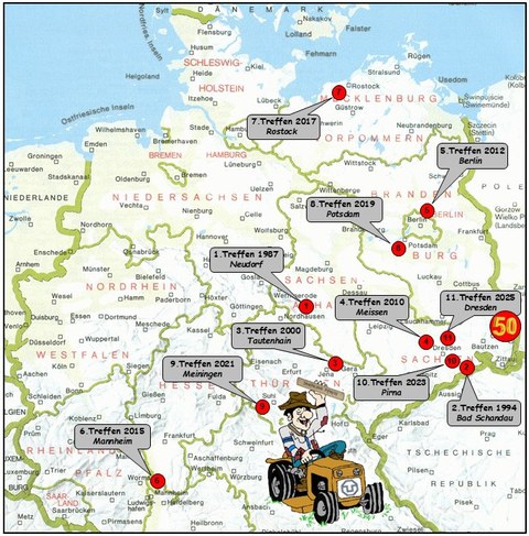 Auflistung der Semiargruppentreffen der SG 71/16/03