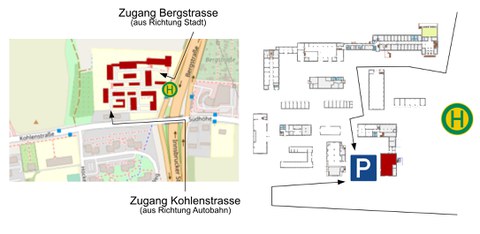 Anfahrtskizze Lageplan zum Holztechnikum Bergstrasse