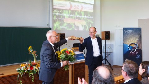 70 Jahre HFT und Übergabe des Staffelstabs von Prof. Wagenführ an Prof. Pfriem