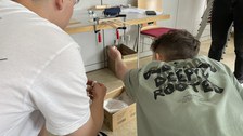 Schüler beim Workshop