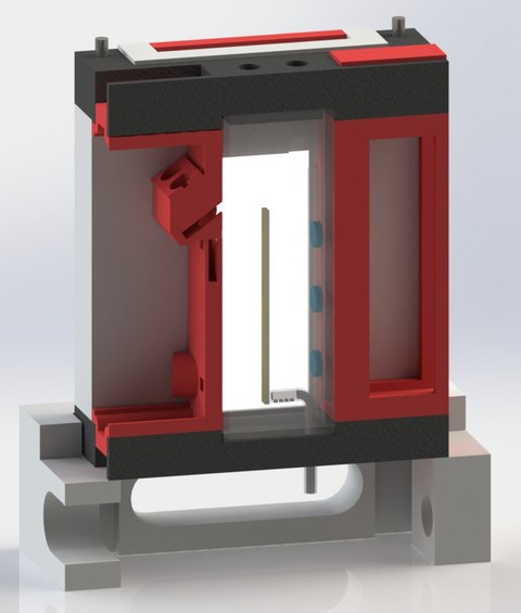 Roter 3D gedruckter Minibioreaktor