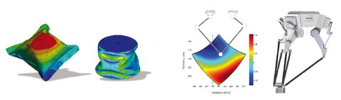 Simulation von Verpackungsdeformationen und von Bewegungen eines Deltaroboters