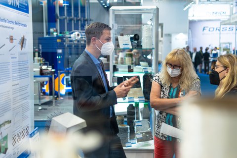 Impressionen vom Messestand auf der Techtextil 2022