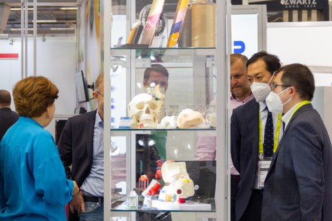 Impressionen vom Messestand auf der Techtextil 2022
