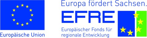 EFRE Logo Europa fördert Sachsen