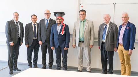 Herr Dr.-Ing. Achyuth Ram Annadata mit den Mitgliedern der Prüfungskommission