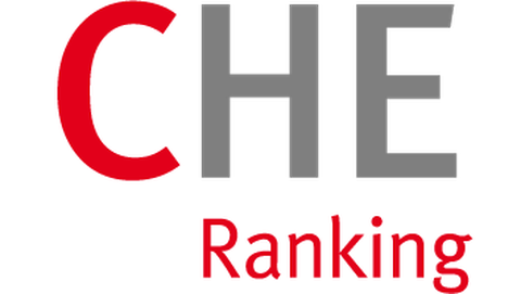 Das Logo zeigt die Buchstaben CHE, wobei der erste Buchstabe rot und die anderen beiden grau geschrieben sind. Darunter steht in kleinen roten Buchstaben "Ranking".