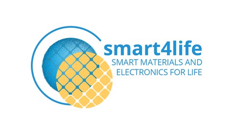 Das Logo von smart4life ist blau und gelb gehalten. 